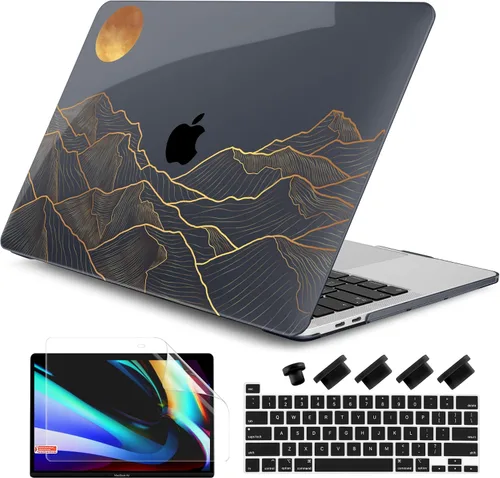 Vista 26 de DONGKE Funda compatible con MacBook Pro de 13 pulgadas 2024 2023-2020 versión A2338 M2/M1 A2251 A2289 con pantalla Retina y Touch ID, carcasa rígida