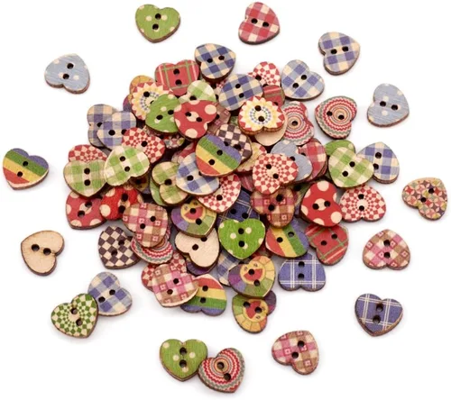 Vista 14 de KISSITTY - 160 botones de madera con temática de animales, 2 agujeros, botón de madera de animales de dibujos animados, bonitos botones decorativos