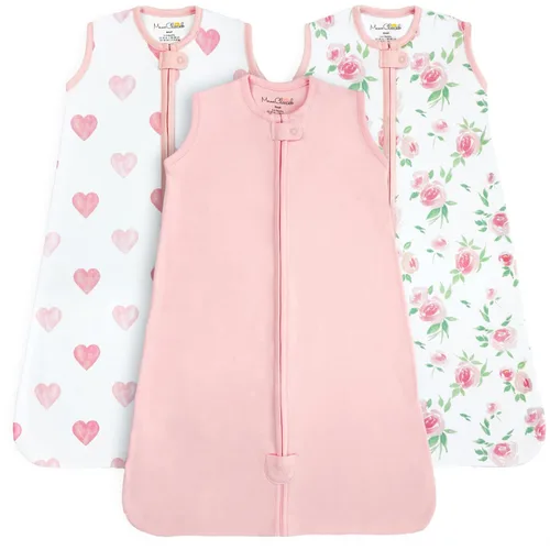 Vista 98 de Mama Cheetah Saco de dormir para bebé de 0.5 TOG, Manta portátil de algodón orgánico para bebé con cremallera bidireccional, Saco de dormir