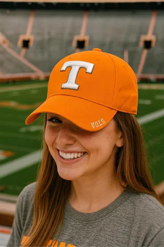 Vista 3 de Gorra ajustable con logotipo del equipo de Tennessee University Classic Edition, Naranja