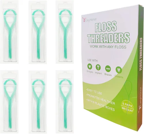 Vista 8 de EasyHonor Enhebradores de hilo dental para frenos, puentes e implantes, 210 unidades (paquete de 6)