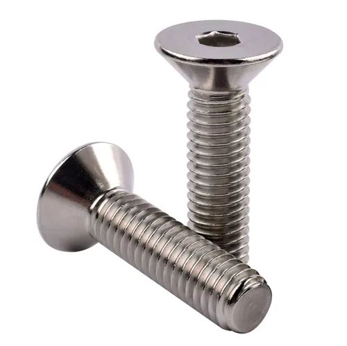 Vista 16 de Tornillos avellanados de cabeza plana de 1/4-20 x 1-1/2", pernos de casquillo hexagonal, acero inoxidable 304 18-8, rosca de máquina completa