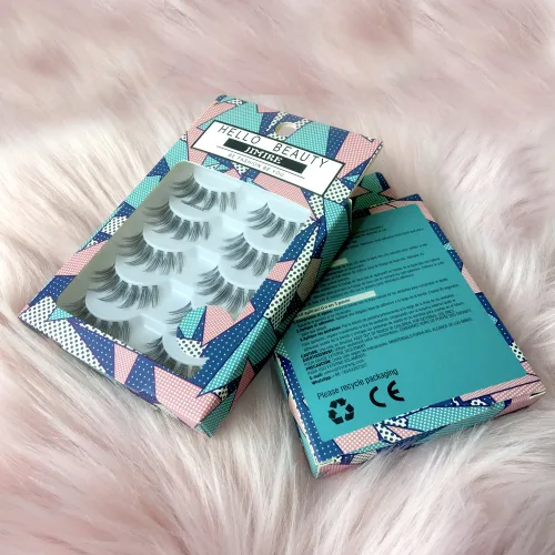 Vista 50 de JIMIRE 160 piezas de pestañas autoadhesivas de aspecto natural, 9-14 mm, racimos de pestañas pre-pegadas, sin necesidad de pegamento, pestañas