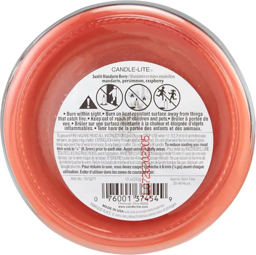 Vista 25 de CANDLE-LITE Fragancia perfumada de cerezas negras jugosas, una vela de aromaterapia de 3 mechas de 10 onzas con 20-40 horas de tiempo de combustión