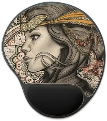 Mouse Pad With Wrist Rest (Nature Ethereal)