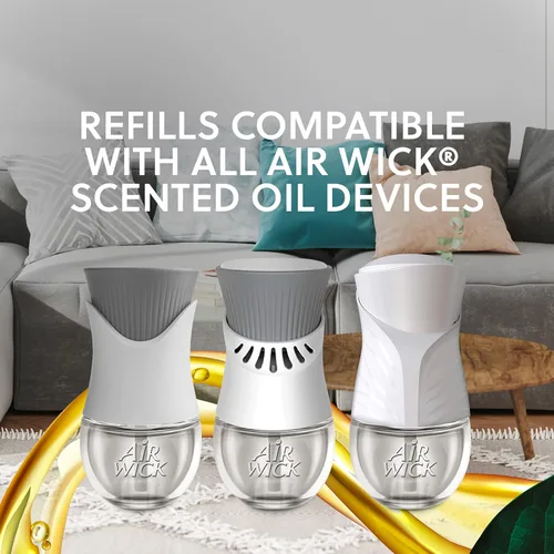 Vista 3 de Air Wick Calentador de aceite perfumado Plug In Blanco Aceites esenciales 1 unidad Paquete de 2