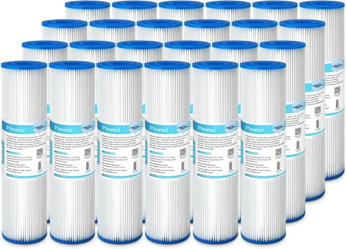 Vista 17 de Membrane Solutions Filtro de agua de sedimentos de poliéster plisado de 5 micrones, cartucho de repuesto de 10 x 2.5 pulgadas, prefiltro universal