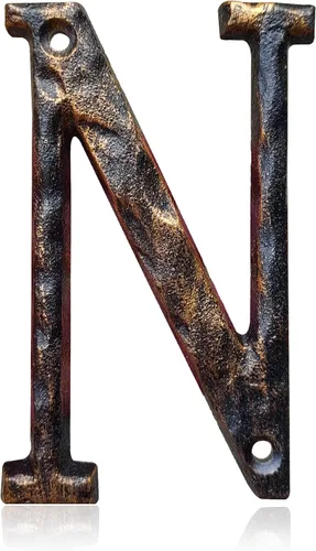 Vista 20 de Números y letras de casa de 5.5 pulgadas, número de dirección de casa de metal de hierro fundido altamente visible para buzón de oficina de calle