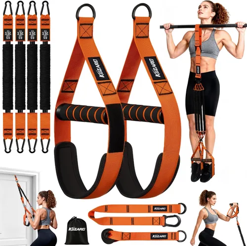 Vista 9 de Pull Up Assistance Bands for Women, Heavy Duty Resistance Bands with Handles, Exercise Band with Door Anchor, Workout Band Set for Pull Up Bar, Full