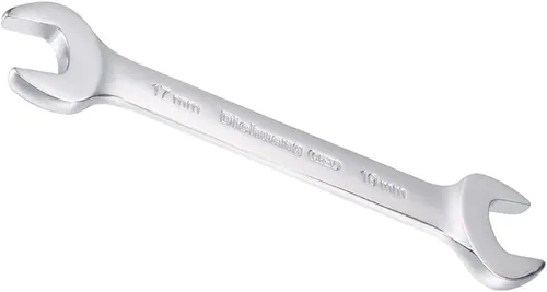 Utoolmart Llave doble de extremo abierto, llave métrica de 7.283 in de longitud, llave de pie de gallo de 0.669 in x 0.748 in, CR-V, completamente