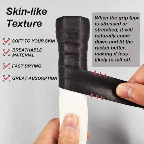 Vista 3 de Senston Cinta de agarre suave para raqueta de bádminton de tenis y pickleball