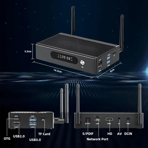 Vista 7 de Super Console X3 Pro Retro Game Console 70000+Games 60+ emuladores, EmuELEC4.6 y Android y CoreELEC 3 en 1, 2.4G y 5G WIFI y BT5,1000M ethernet