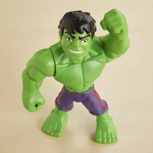 Vista 10 de Playskool Heroes Marvel Super Hero Adventures Mega Mighties Hulk Figura de acción coleccionable de 10 pulgadas, juguetes para niños a partir de 3