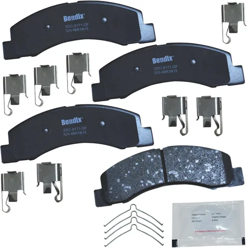 Vista 209 de Pastillas de freno delanteras semi-metálicas Bendix Priority1 CFM1774 para Ford Transit 2019-2017, Transit-150 2021-2015, Transit-250 2021-2015