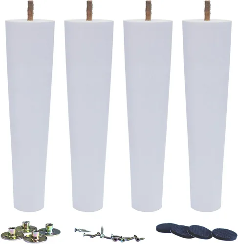 Vista 10 de WEICHUAN Sofá redondo negro de madera maciza para muebles, sofá otomano, sofá biplaza otomana, mesa de tocador, patas de sofá de 8 pulgadas