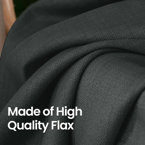 Vista 4 de BGment Cortinas de 45 pulgadas de largo, juego de 2 paneles para dormitorio, con ojales, aspecto de lino grueso, arpillera texturizada, filtrado