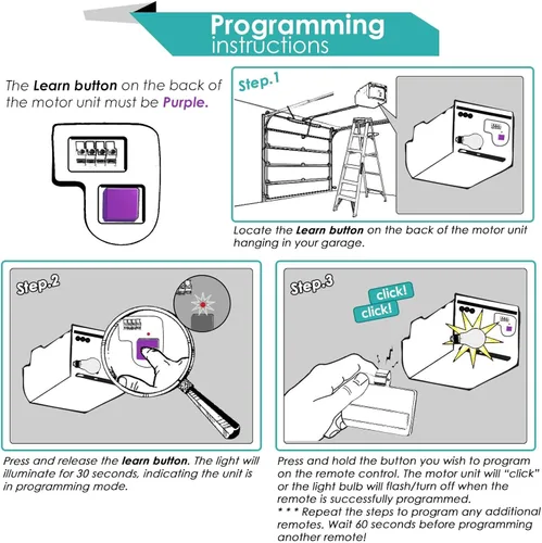 Vista 5 de Repuesto para el control remoto de la puerta de garaje Liftmaster 371LM, 2ANHJGDR11