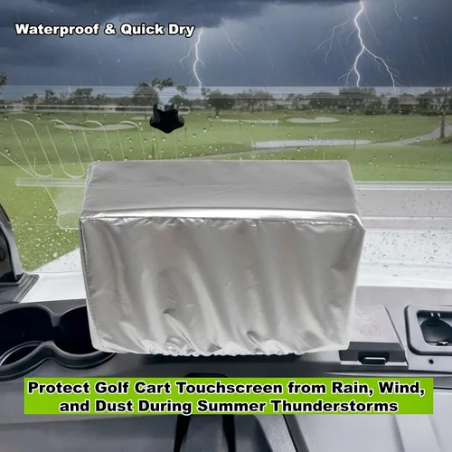 Vista 4 de Woho Funda impermeable táctil con abertura elástica para carrito de golf Evolution y Denago, accesorios para carrito de golf Evolution para Negro