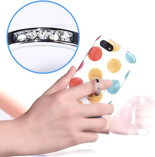 Vista 4 de Soporte de Anillo Transparente para Teléfono con Agarre - EI Sonador Soporte de Anillo Transparente para Teléfono Celular con Agarre de Dedo y Base