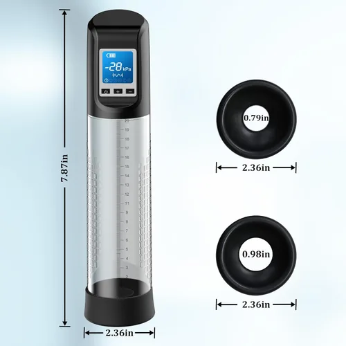 Vista 7 de Bomba de vacío eléctrica para pene masculino - Bomba de extensión y agrandamiento de pene con 6 modos de succión, bomba de pene para erecciones más