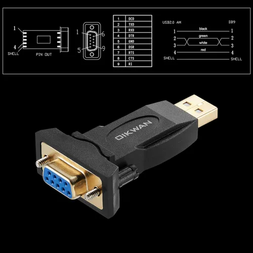 Vista 7 de Adaptador USB a RS232 con chip FTDI, convertidor USB a DB9 Serial Hembra Compatible con Windows 10, 8.1, 8, 7, Vista, XP, Linux y Mac OS X 10.6