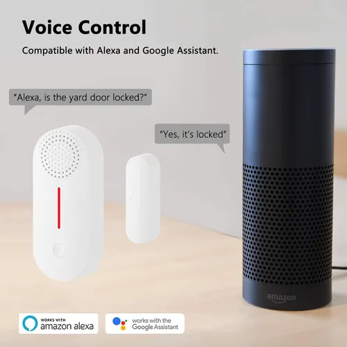 Vista 7 de Sensor de puerta inteligente WiFi, alarma inalámbrica con sensor de ventana de puerta, mini sensor de contacto para seguridad del hogar