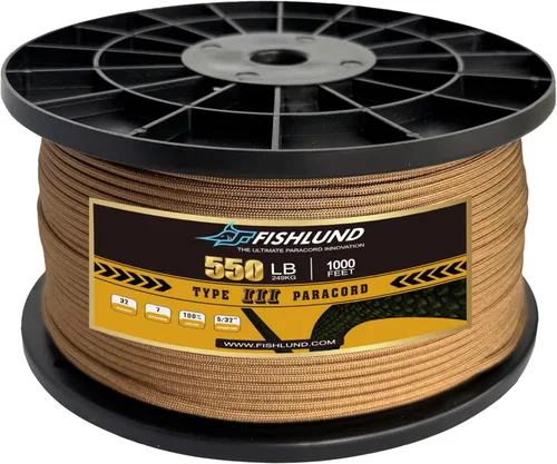 Vista 36 de Paracord 550 lb, cuerda de paracaídas de 7 hebras de 50 pies, 4 mm, de nailon, para camping, verde militar