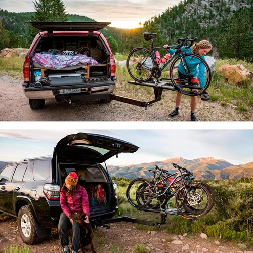 Vista 6 de KUAT Pivot V2 - Extensión de soporte para bicicleta oscilante Extensor de enganche de 2 pulgadas para transporte de bicicletas de 90 y 120 grados