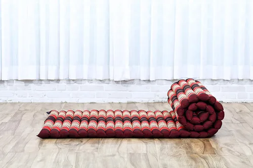 Vista 22 de Leewadee colchón tailandés enrollable para cama de invitados, tapete de yoga, para masaje tailandés, ecológico, orgánico y natural.