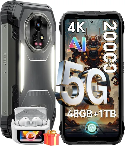 Vista 12 de Blackview XPLORE 2 Gemini AI 5G - Teléfono resistente con proyector, Dimensity 8300 Android 15 6.73" 3.2K AMOLED 20000mAh/120W 36GB+256GB T-Mobile