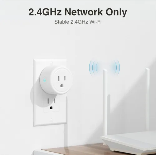 Vista 8 de GHome Smart Mini enchufe inteligente funciona con Alexa y Google Home, función de temporizador de control remoto, solo red de 2.4 GHz, no requiere