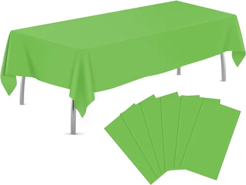 Vista 31 de tujol Blanco Paquete de 6 Manteles de Mesa de Plástico 54" x 108", Manteles Desechables Rectangulares Cubierta de Mesa, Manteles de Plástico