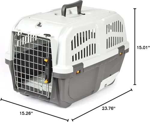 Vista 11 de Midwest Homes for Pets Skudo - Transportador de plástico para gatos de 24 pulgadas con bandeja de arena integrada
