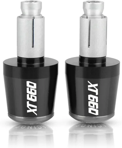 Vista 13 de Motorcycle Handle Bar Ends Handlebar Grips Cap Anti Vibration Silder Plug for Yamaha XT660R XT660X XT660Z XT660 R/X/Z 2004-2017 (Color : Black- Gold)