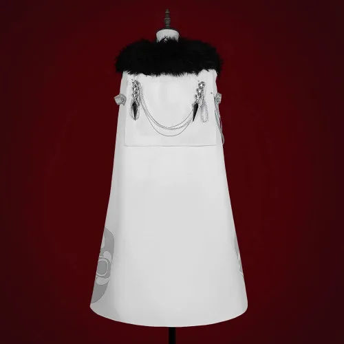 Vista 17 de Disfraz de cosplay de Fatui Harbingers, traje de Genshin Impact, traje de bufón y doctor gallo para hombre