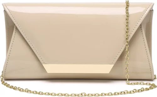 Patent Leather Envelope Clutch Womens Evening Handbag Stylish Shoulder Bag Purse for Christmas Wedding Party Prom