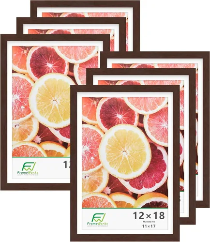 Vista 97 de FrameWorks Marcos de fotos clásicos de madera de 5 x 7 a 4 x 6 con vidrio templado, color negro, paquete de 2
