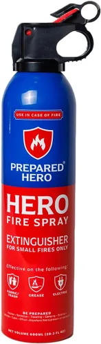 Prepared Hero Spray Contra Incendios – Mini extintores de incendios para casa, coche, garaje – Extintor pequeño de cocina para el hogar, 100%