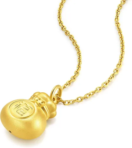 Vista 3 de CHOW SANG SANG 999 24K Gold Chinese Gifting Collection Fortune Bag Charm para mujeres 91975P