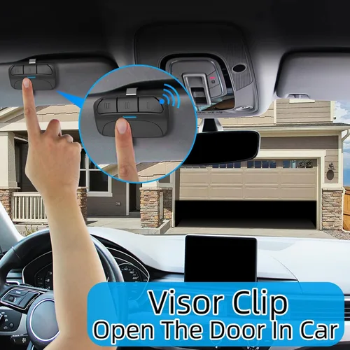 Vista 4 de Control remoto de puerta de garaje de 3 botones, compatible con LiftMaster Chamberlain Craftsman para puerta de garaje, tiene botón de aprendizaje