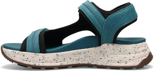 Vista 2 de Taos Calzado Super Side Sandalia para mujer verde azulado (Teal Emboss)