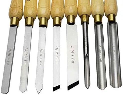 Vista 4 de PSI Woodworking LCHSS8 Juego de cincel de torno de madera HSS de 8 piezas