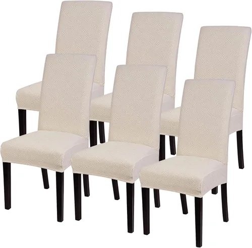 Vista 51 de SearchI - Juego de 2 fundas protectoras para sillas Parson de comedor, de elastano, súper ajuste, elástico, extraíble y lavable, para cocina