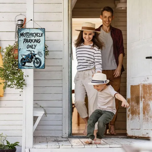 Vista 54 de Letrero de metal con texto en inglés "I Do What I Want Cat Riding Motorcycle Retro Wall Art Decor for Home Office Bar Wall Decor 8x12