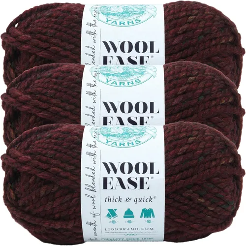 Vista 34 de Lion Brand Yarn - Ovillo de lana Wool-Ease Thick & Quick color fuerza aérea