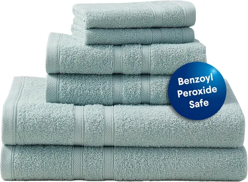 Vista 17 de CLOROX Toallitas de baño 100% algodón aptas para usar blanqueador, de secado rápido (12" x 12"), altamente absorbentes, suaves y ligeras, ideales