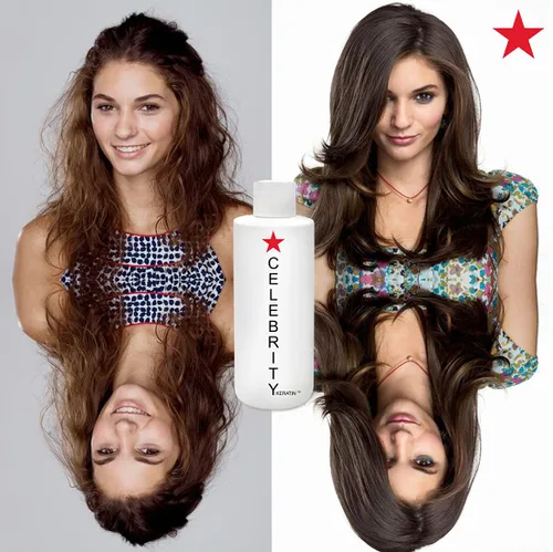 Vista 3 de Queratina brasileña compleja CELEBRITY KERATIN Tratamiento para el cabello Acondicionamiento Alisado Proteínas de queratina Aminoácidos Aceite