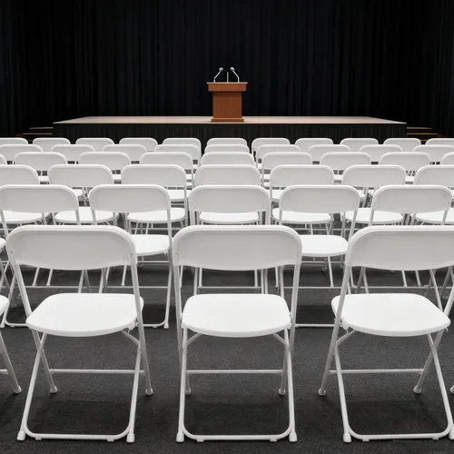 Vista 8 de White Folding Chairs 10 Pack, Sturdy Metal Frame Folding Chairs, 350 lbs Weight Capacity, Portable Plastic Seats for Indoor & Outdoor Events