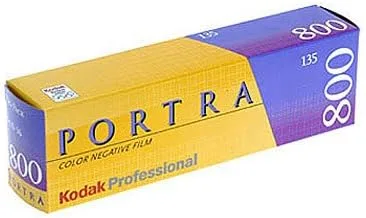 Kodak Portra 800 - Película negativa de color ISO 800, tamaño de 1.378 in, exposición 36, paquete de 5, EE. UU