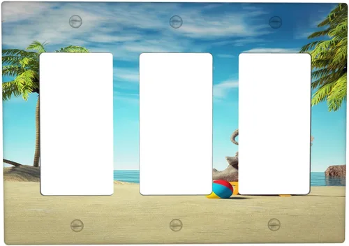 Vista 60 de Placa de interruptor de luz de elefante indio de 1 banda, placa de pared basculante individual, placa decorativa eléctrica GFCI para decoración